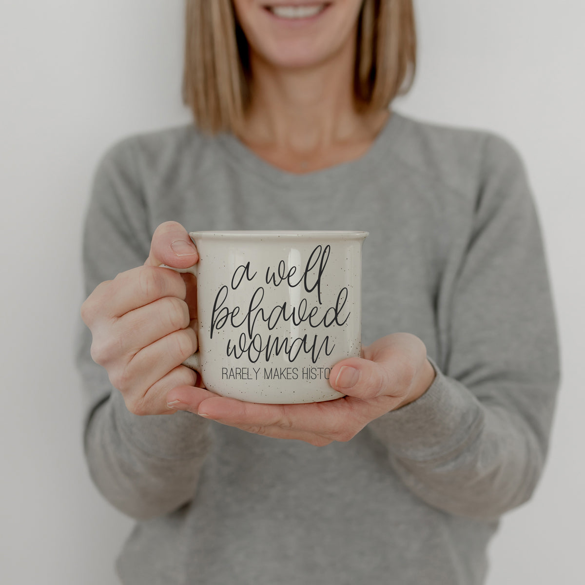 woman power ceramic cup
female inspiration gift
motivational quote mug